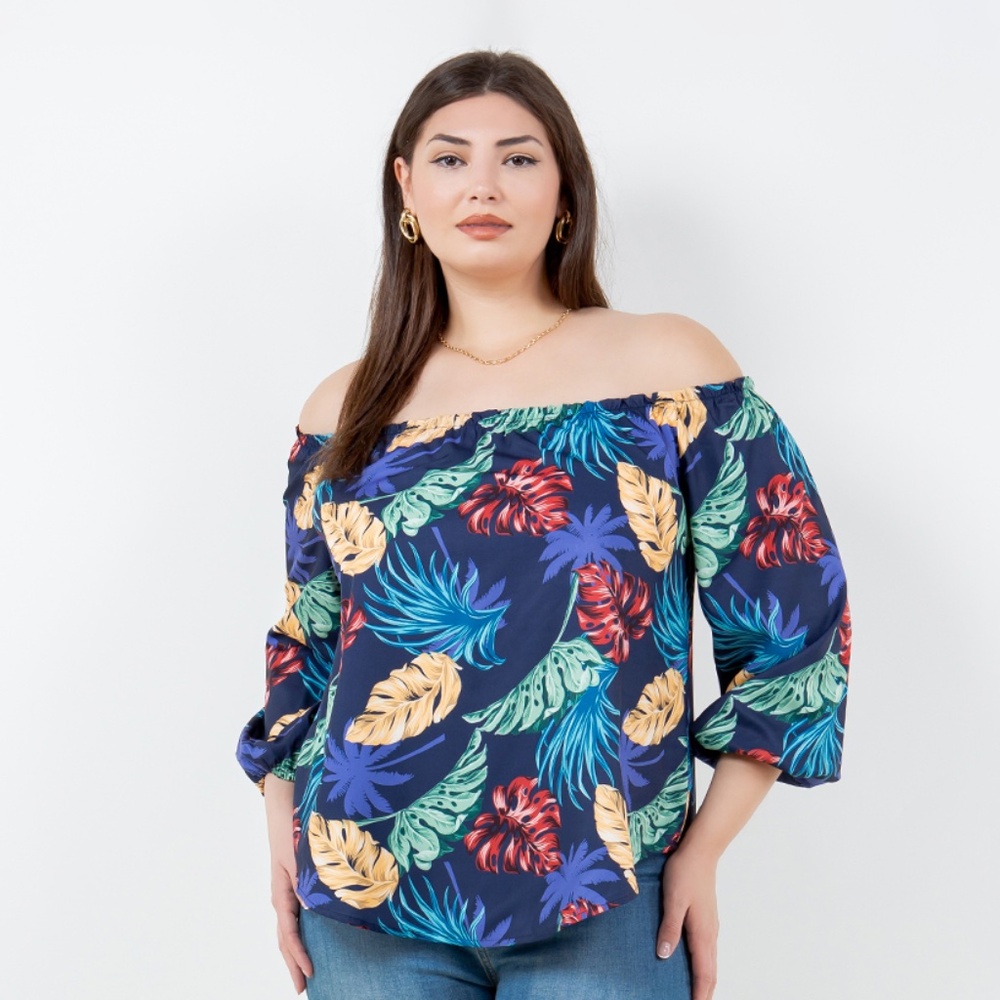B-119，Print top，Plus Size ，Curve Size，Brand new